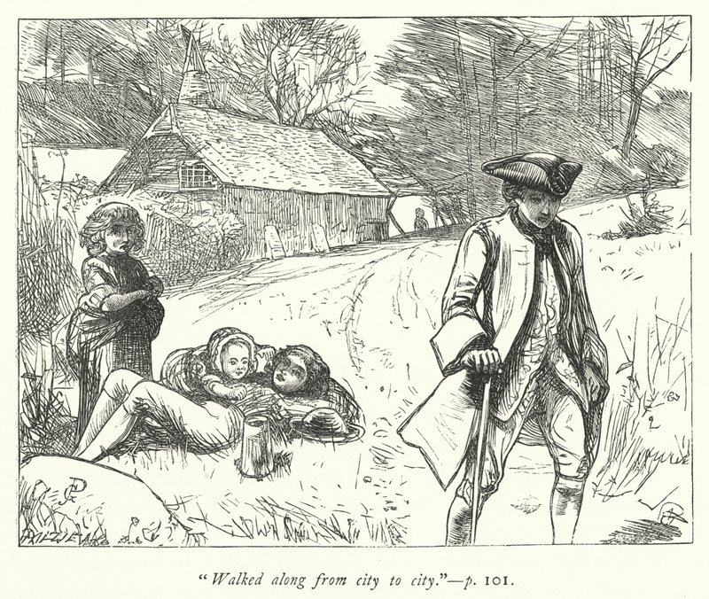 Ilustración para The Vicar of Wakefield de George John Pinwell