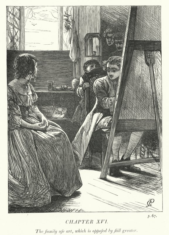 Ilustración para El vicario de Wakefield (grabado) de George John Pinwell