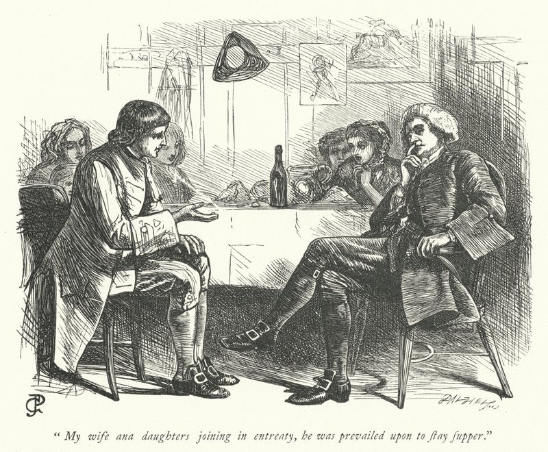 Ilustración para The Vicar of Wakefield de George John Pinwell