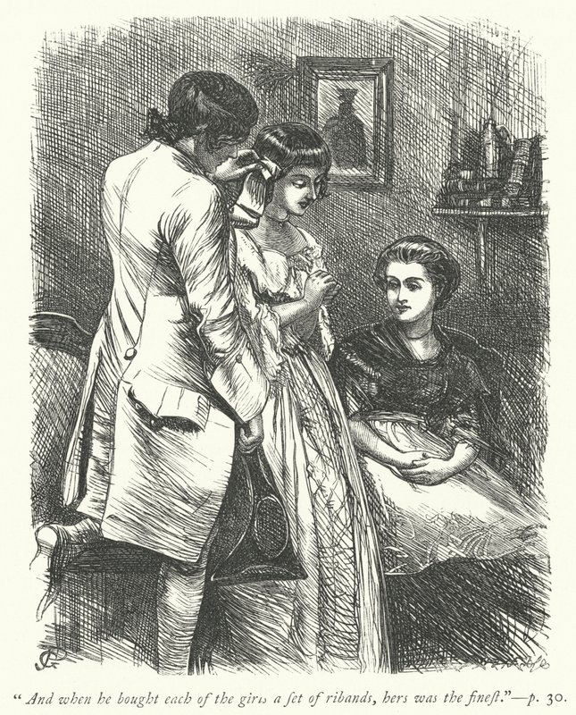 Ilustración para The Vicar of Wakefield de George John Pinwell