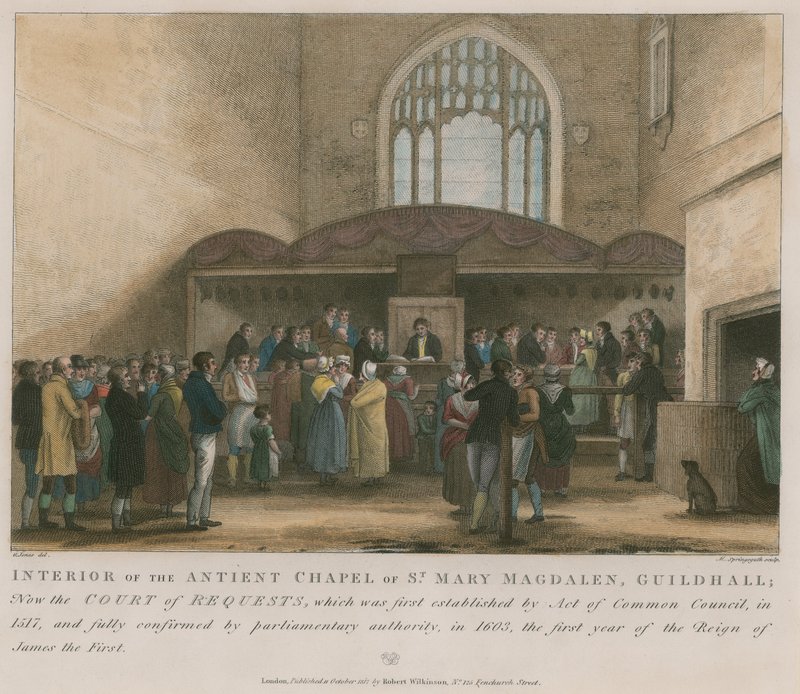 Interior de la antigua capilla de Santa María Magdalena, Guildhall de George Jones