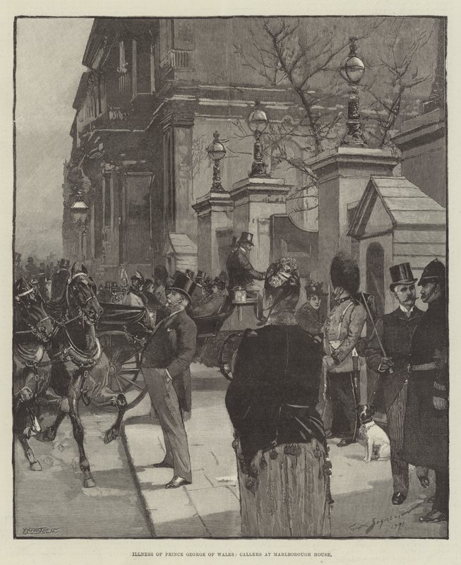 Enfermedad del Príncipe Jorge de Gales, visitantes en Marlborough House de George L. Seymour
