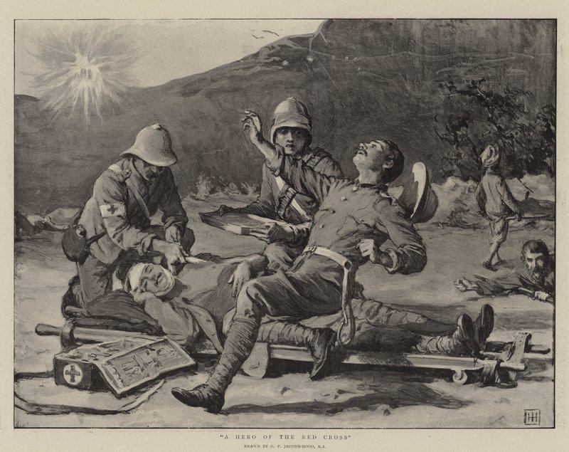Un héroe de la Cruz Roja de George Percy Jacomb Hood