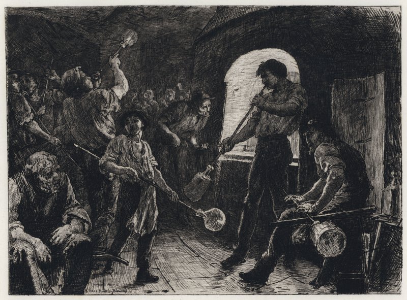 Soplado de vidrio de George Percy Jacomb Hood