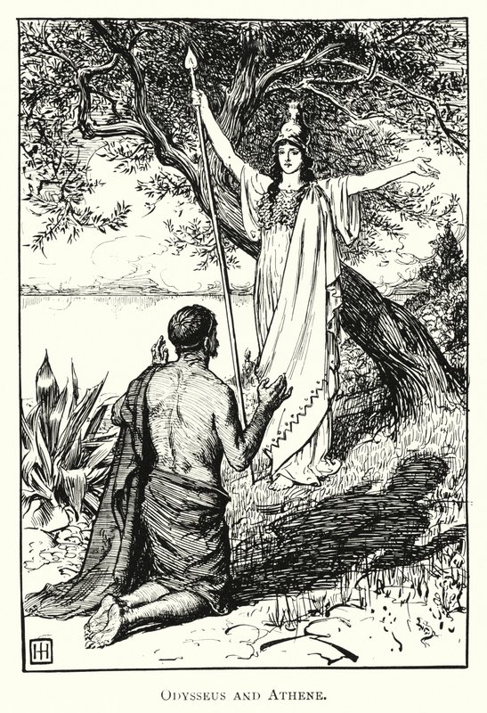 Odisea: Odiseo y Atenea de George Percy Jacomb Hood
