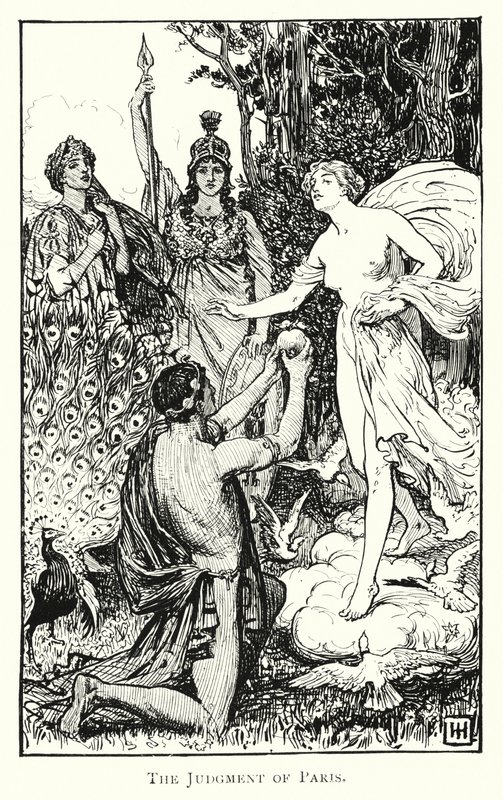 Odisea: El juicio de Paris (grabado) de George Percy Jacomb Hood