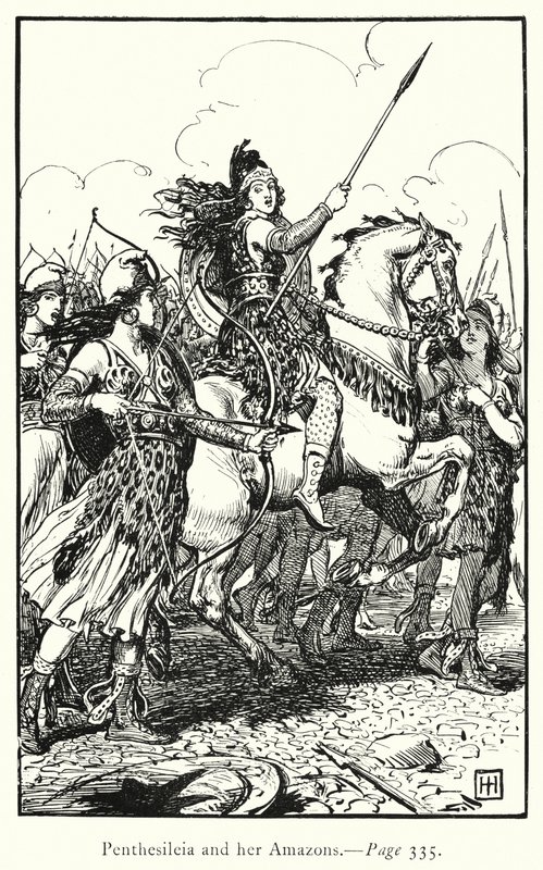 La Ilíada: Pentesilea y sus Amazonas de George Percy Jacomb Hood