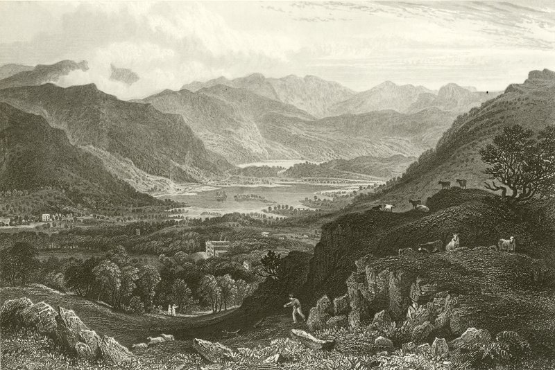 Rydal Water y Grassmere, desde Rydal Park, Westmorland de George Pickering
