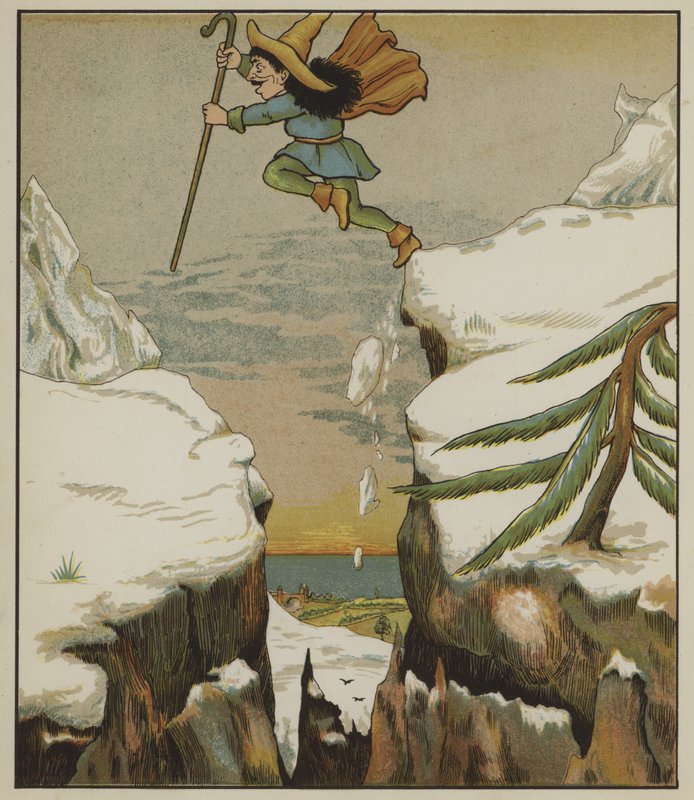 Ilustración para Rumpelstiltskin de Los Hermanos Grimm de George R. Halkett