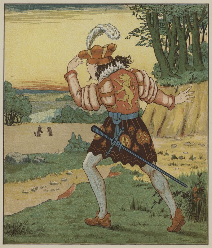 Ilustración para Rumpelstiltskin de Los Hermanos Grimm de George R. Halkett