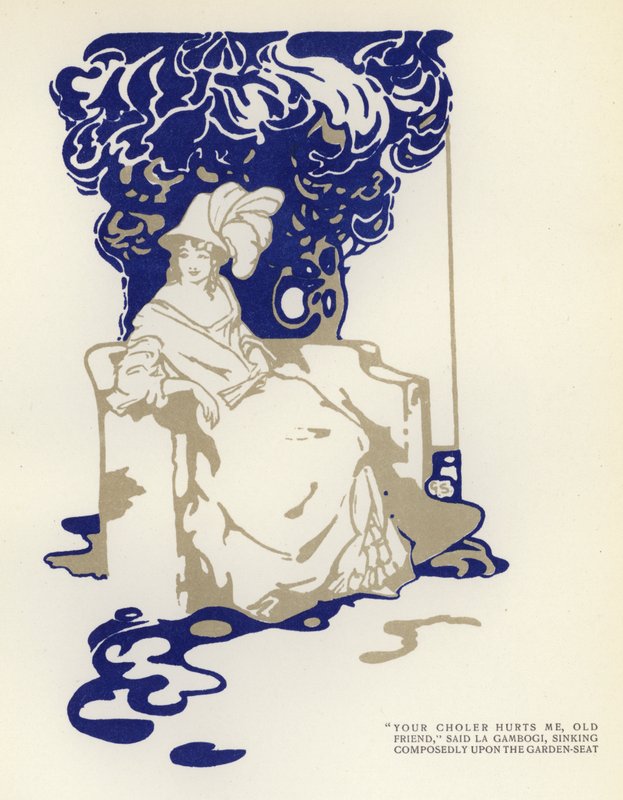 Ilustración para El Hipócrita Feliz de Max Beerbohm de George Sheringham