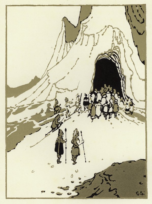 La gente salió a buscar a los gigantes, pronto llegaron a su cueva de George Sheringham