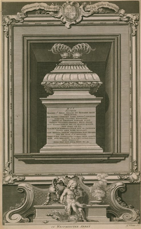 El monumento de los príncipes en la torre de George Vertue