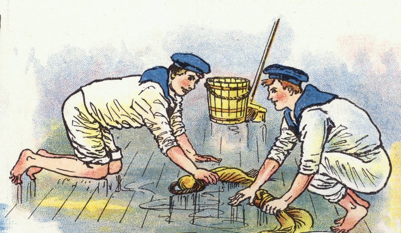 Fregando las cubiertas de George Washington Lambert