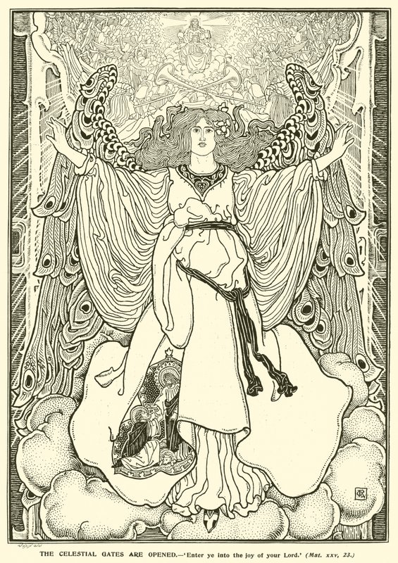 Las Puertas Celestiales se abren de George Woolliscroft Rhead