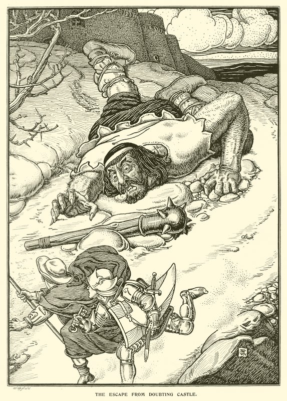 La fuga del castillo de la duda de George Woolliscroft Rhead
