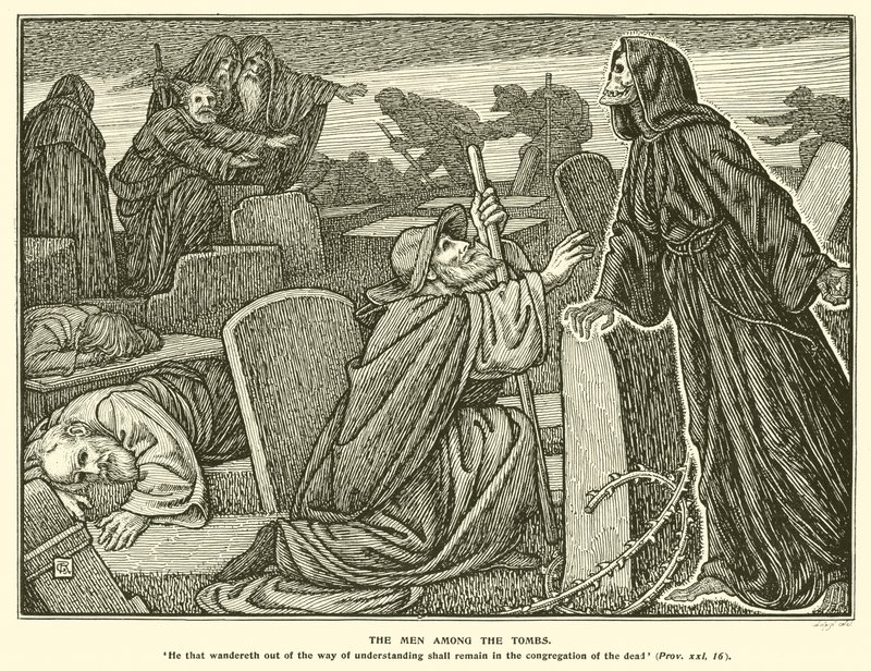 Los hombres entre las tumbas de George Woolliscroft Rhead
