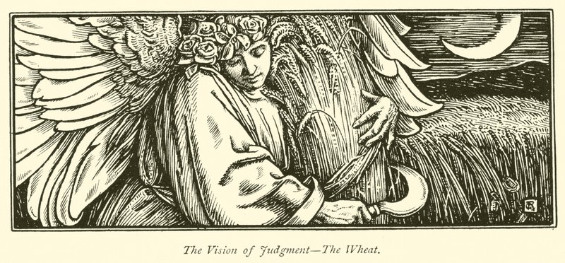 La visión del juicio, el trigo de George Woolliscroft Rhead