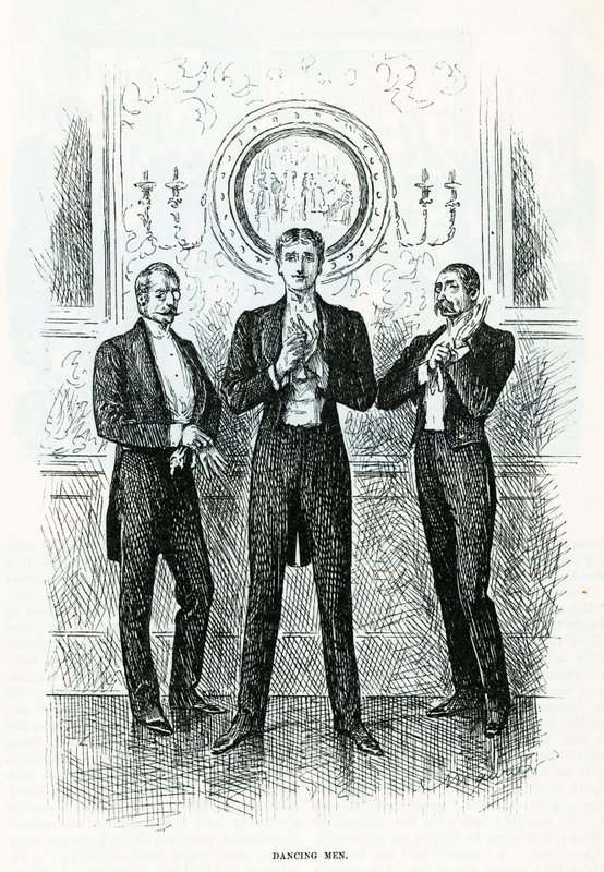Hombres bailando de George du Maurier