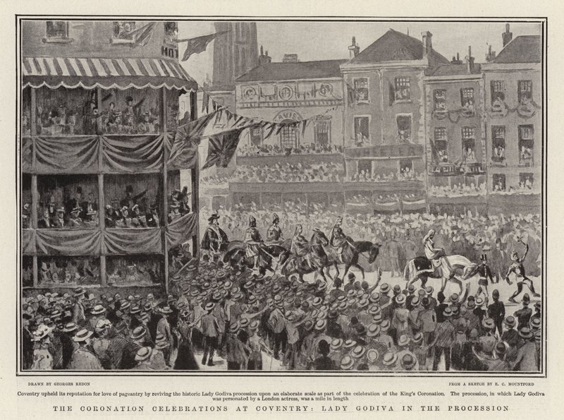 Las celebraciones de la coronación en Coventry, Lady Godiva en la procesión de Georges Redon