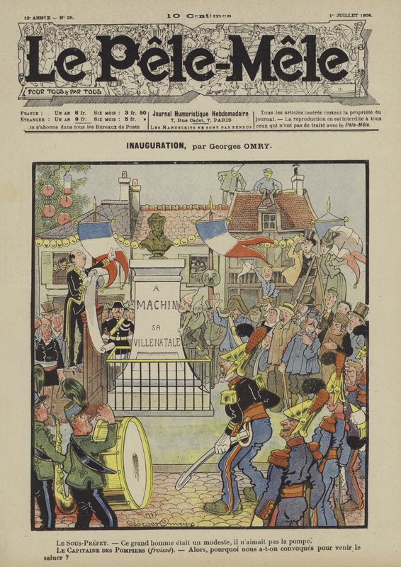 Inauguración. Ilustración para Le Pêle-Mêle de Georges Antonin Henri Mory