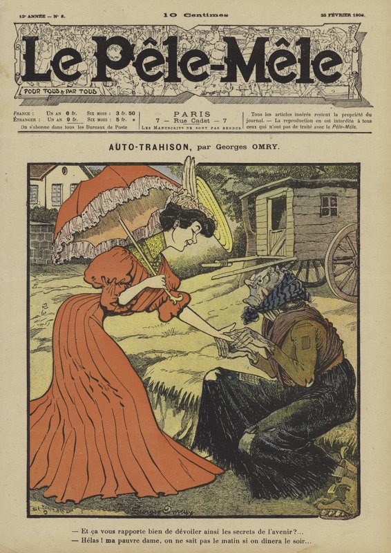 Auto-traición. Ilustración para Le Pele-Mele, 1906 de Georges Antonin Henri Mory