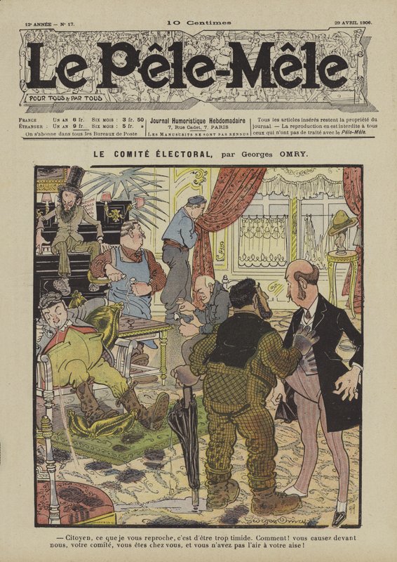 El comité electoral. Ilustración para Le Pele-Mele, 1906 de Georges Antonin Henri Mory