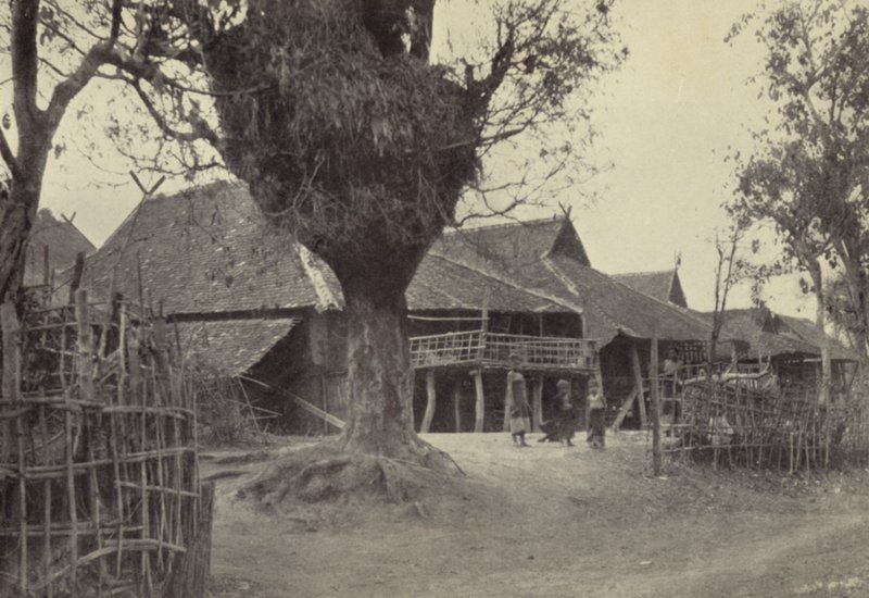 Birmania: En Kengtung (foto en blanco y negro) de Georges Bertin Scott