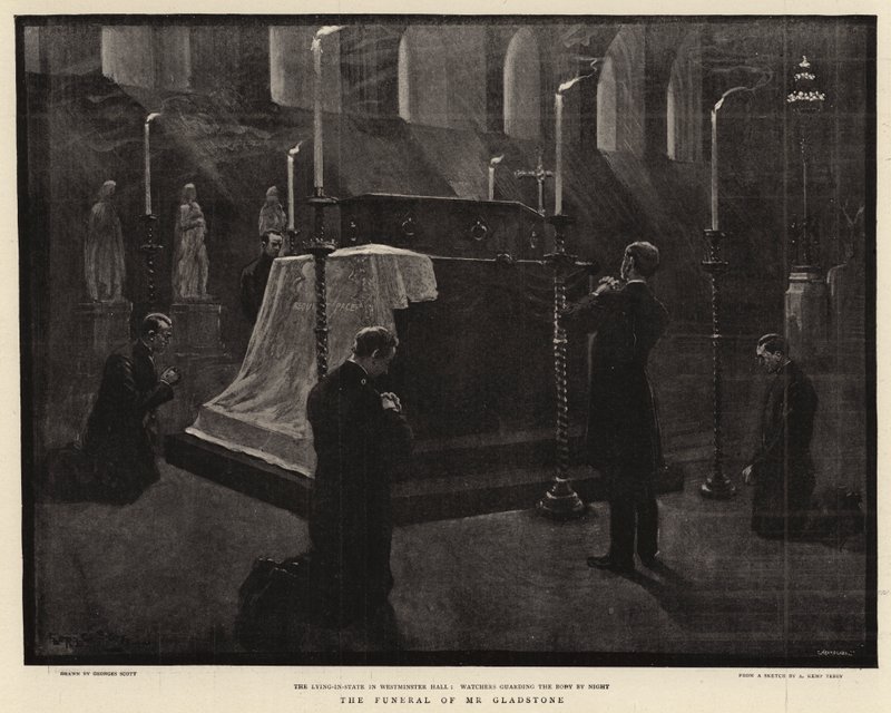 El funeral del Sr. Gladstone de Georges Bertin Scott