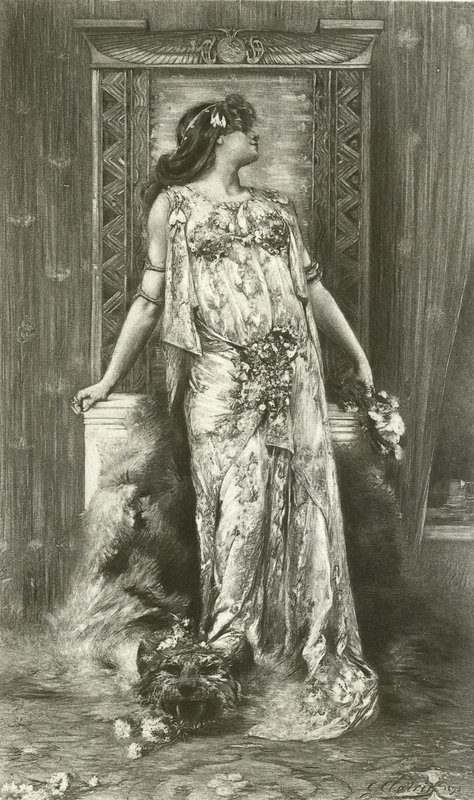 Sarah Bernhardt como Cleopatra de Georges Clairin