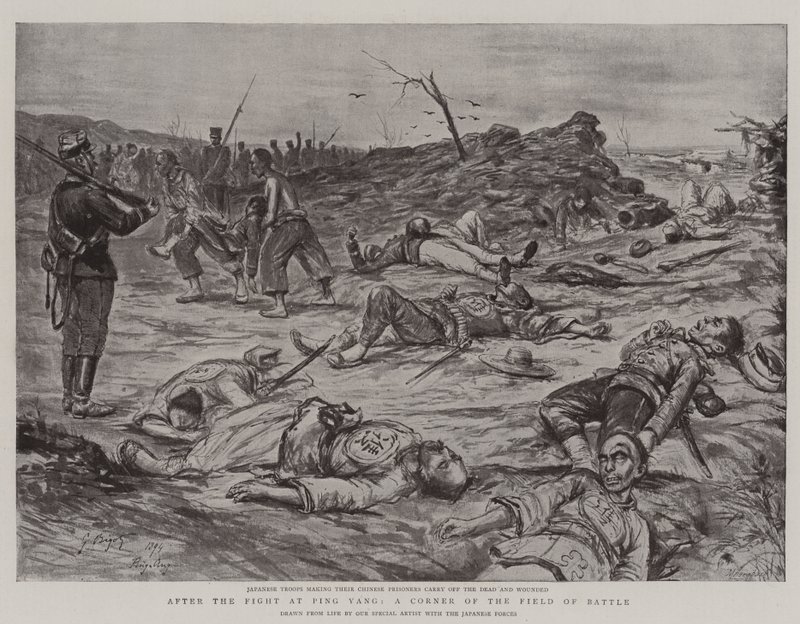 Después de la Lucha en Ping Yang, un Rincón del Campo de Batalla de Georges Ferdinand Bigot