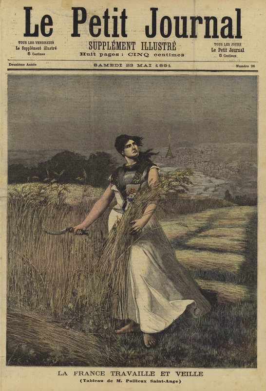 Portada de Le Petit Journal, 23 de mayo de 1891 de Georges Louis Poilleux Saint Ange
