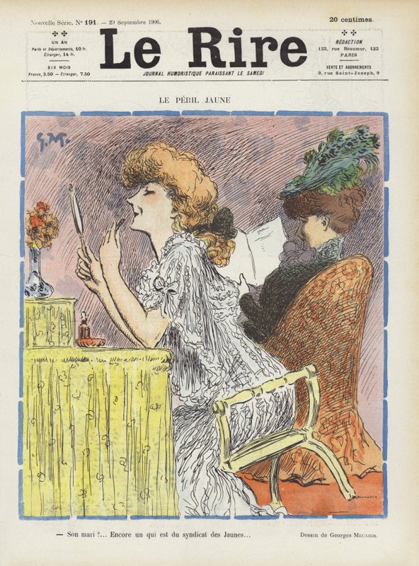 El peligro amarillo. Ilustración para Le Rire de Georges Meunier