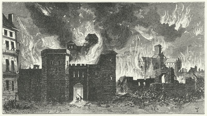 El Gran Incendio de Londres, 1666 de German School