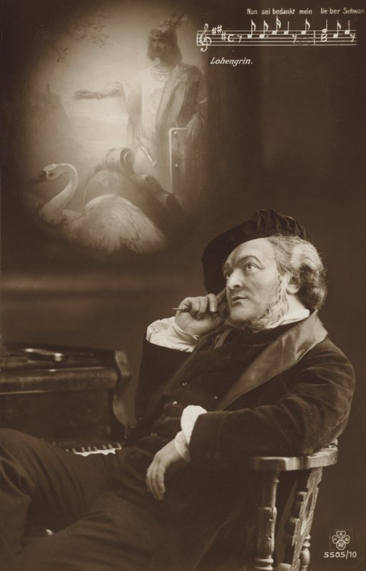 Retrato simulado de Richard Wagner (fotografía en blanco y negro) de German Photographer