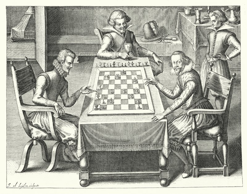 Una partida de ajedrez de German School