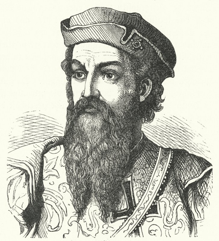 Afonso de Albuquerque, Duque de Goa, general portugués y Virrey de la India portuguesa (grabado) de German School