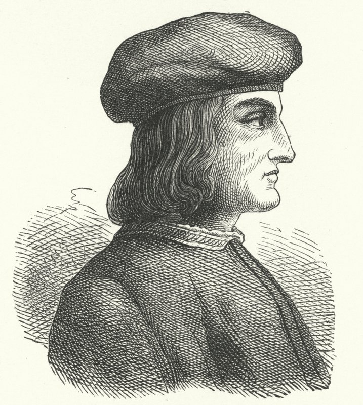 Aldo Manucio, humanista, erudito, impresor y editor veneciano (grabado) de German School