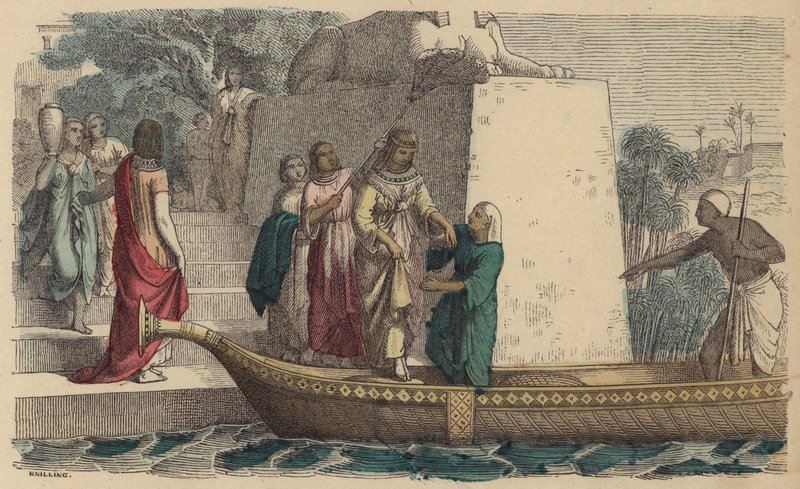 Mujer de alto rango del Antiguo Egipto en un paseo en barco de German School