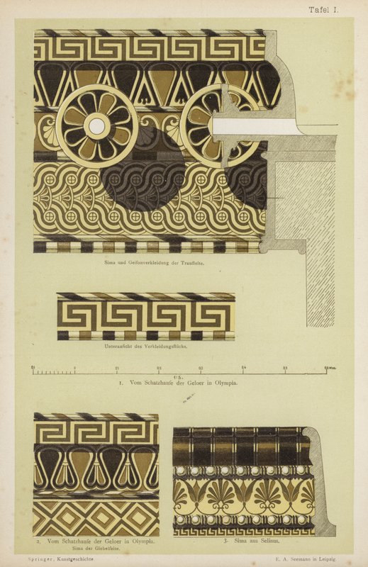 Decoración arquitectónica griega antigua de German School