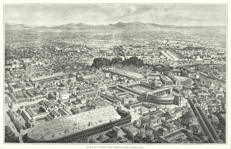 Roma Antigua en la época del emperador Marco Aurelio de German School