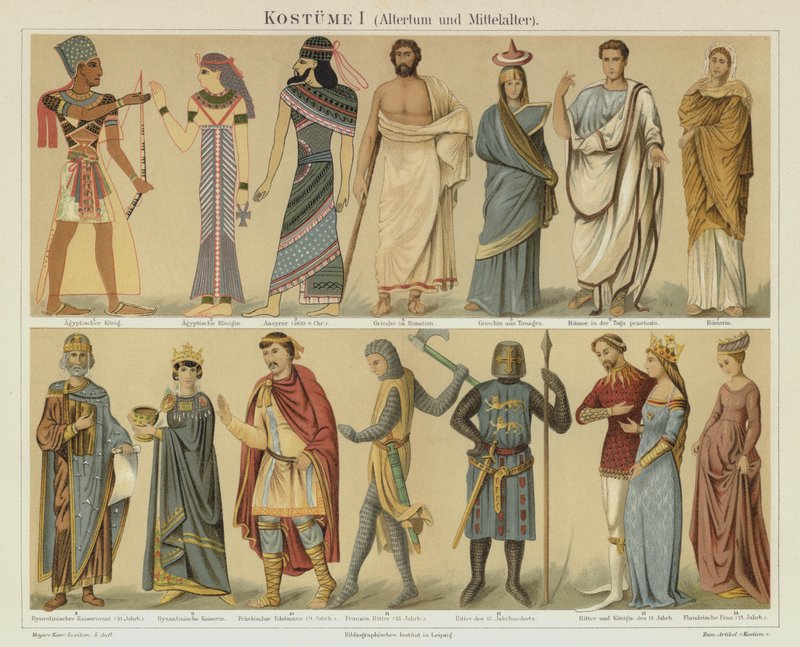 Trajes antiguos y medievales de German School