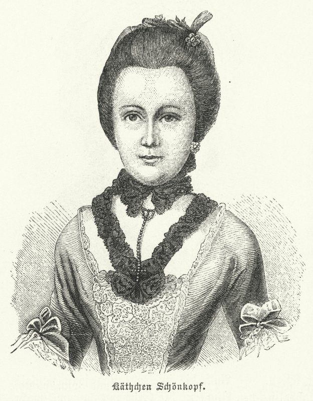 Anna Katharina Schoenkopf (1746-1810), inspiración para los poemas de amor Annettenlieder del autor alemán Johann Wolfgang Goethe de German School