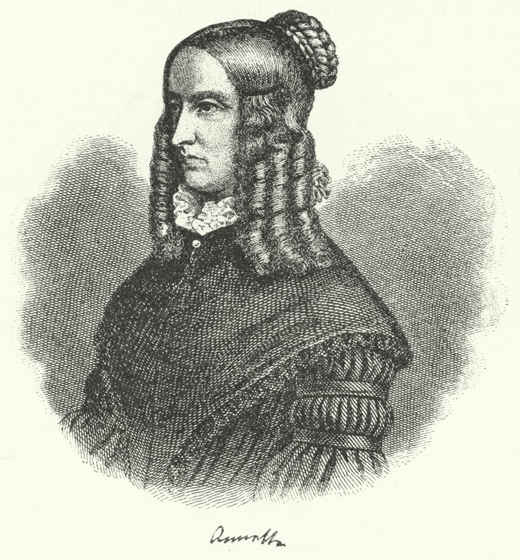 Annette von Droste-Hülshoff, escritora y compositora alemana (grabado) de German School