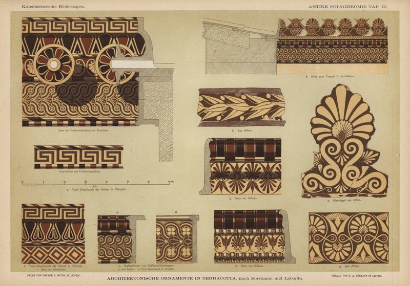 Ornamentación arquitectónica en terracota de German School