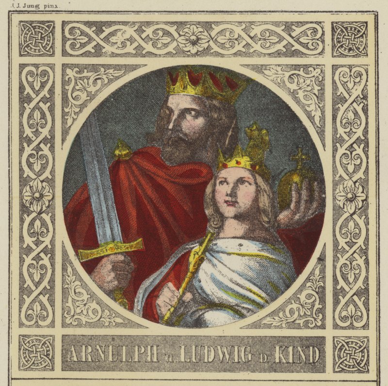 Arnulph y Ludwig D Kind, 887-899 y 899-911 de German School