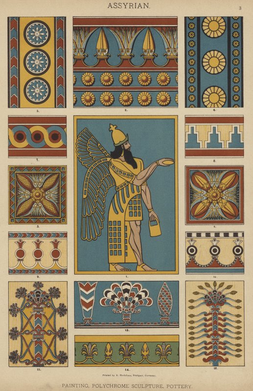 Asirio, Pintura, Escultura Policromada, Cerámica de German School