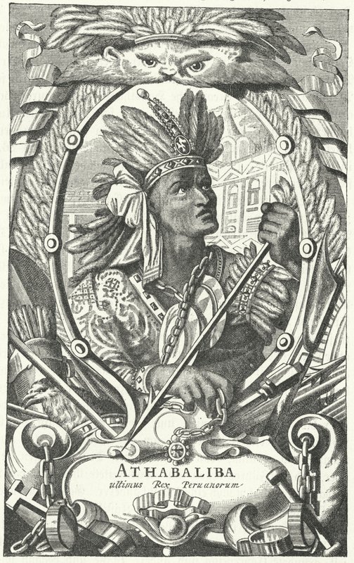Atahualpa, emperador inca (grabado) de German School