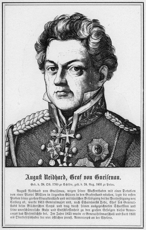 August Neidhard, Conde de Gneisenau de German School