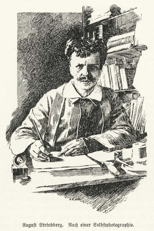 August Strindberg, dramaturgo, novelista, poeta y artista sueco de German School